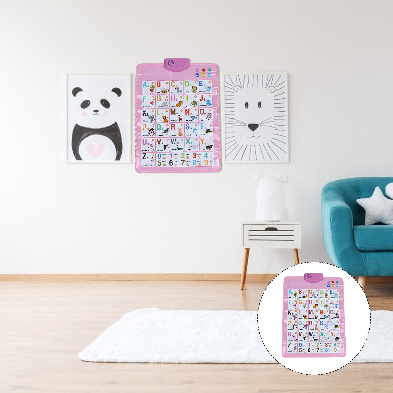 Kids Education Wallpaper - 1Pcs Lightweight Rollable English Alphabet Audio