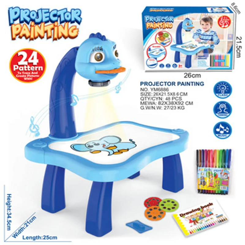 Drawing Projector Kids - Baby Projection Drawing Board Childrens Early