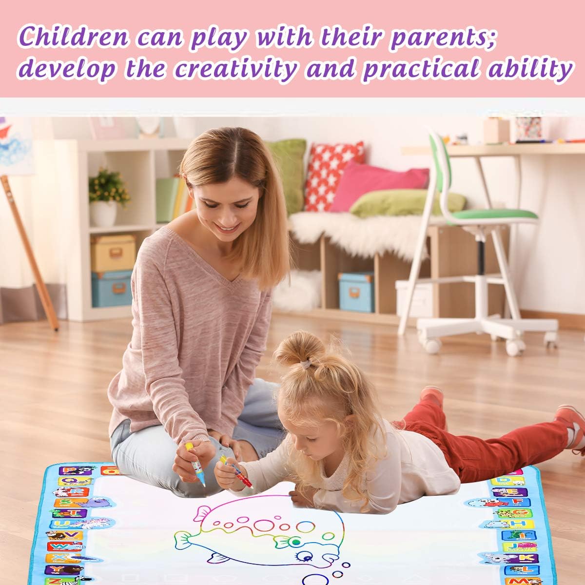 Magic Water Drawing Mat Reusab - đánh giá và giá Drawing Projector Kids