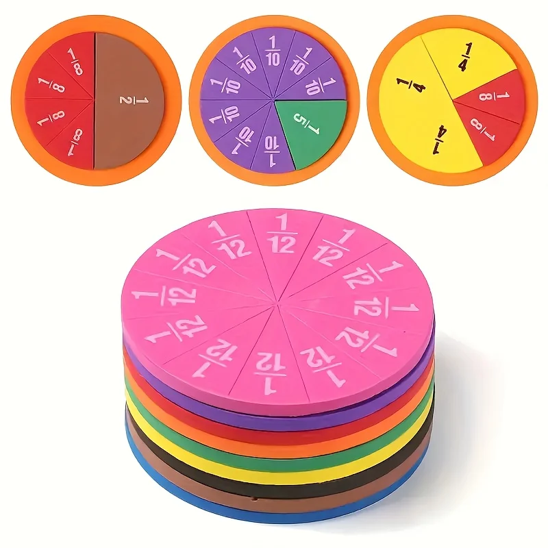 9 PCS Fraction Math Manipulati - đánh giá và giá Math Manipulative Set