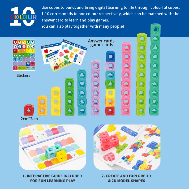Digital Building Blocks 1-10 M - đánh giá và giá Math Manipulative Set