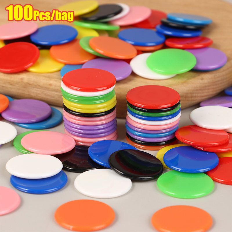 100Pcs Counting Chips Set 25MM - đánh giá và giá Math Manipulative Set
