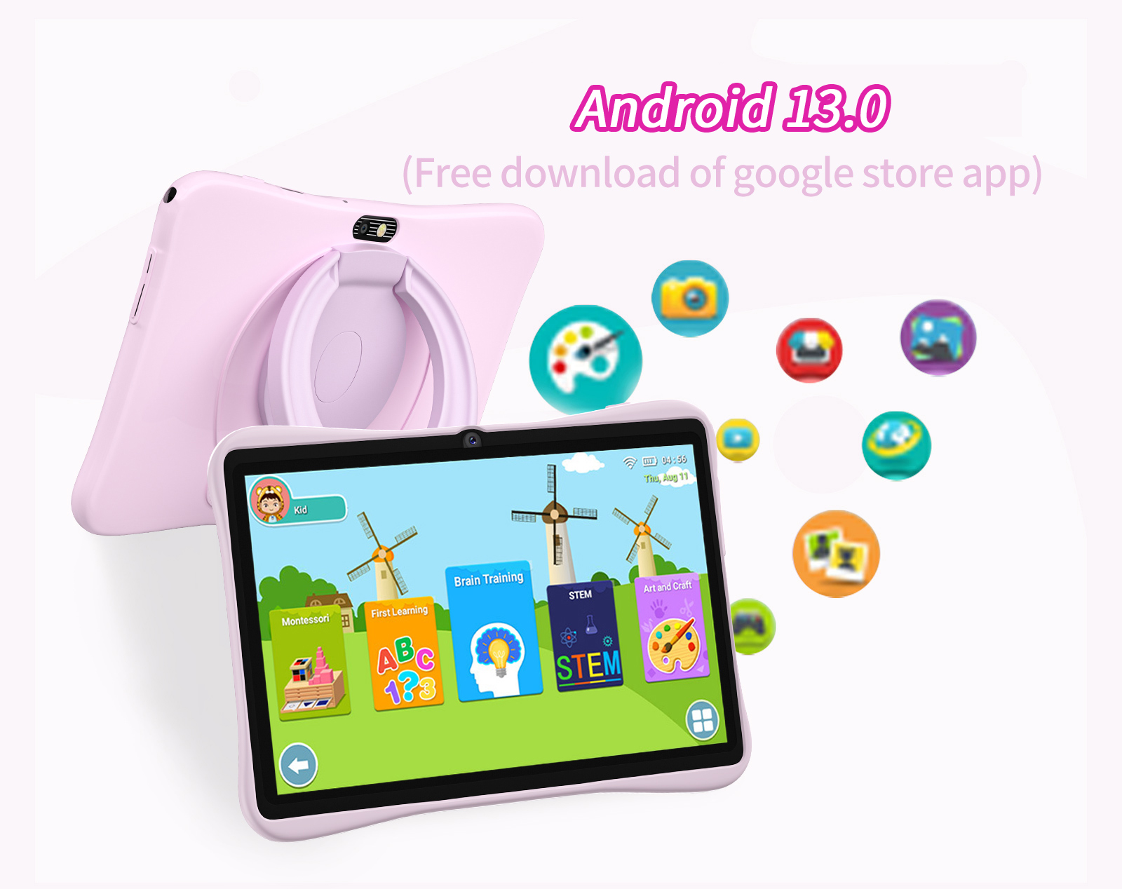 7-inch Kids Tablet 4GB+64GB, Q - đánh giá và giá Japanese Kids Education