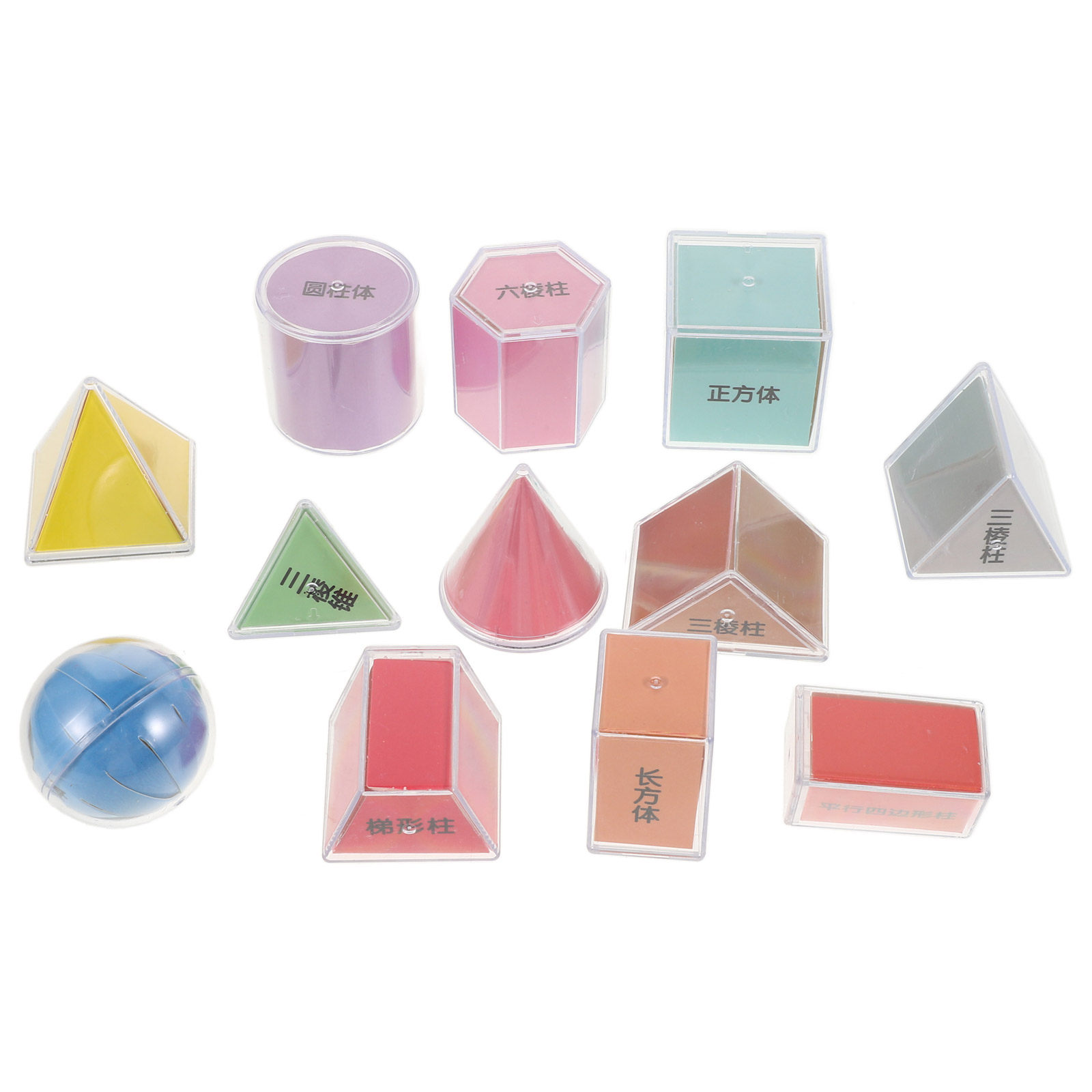 8Pcs Geometry Solids Set Trans - đánh giá và giá Math Manipulative Set
