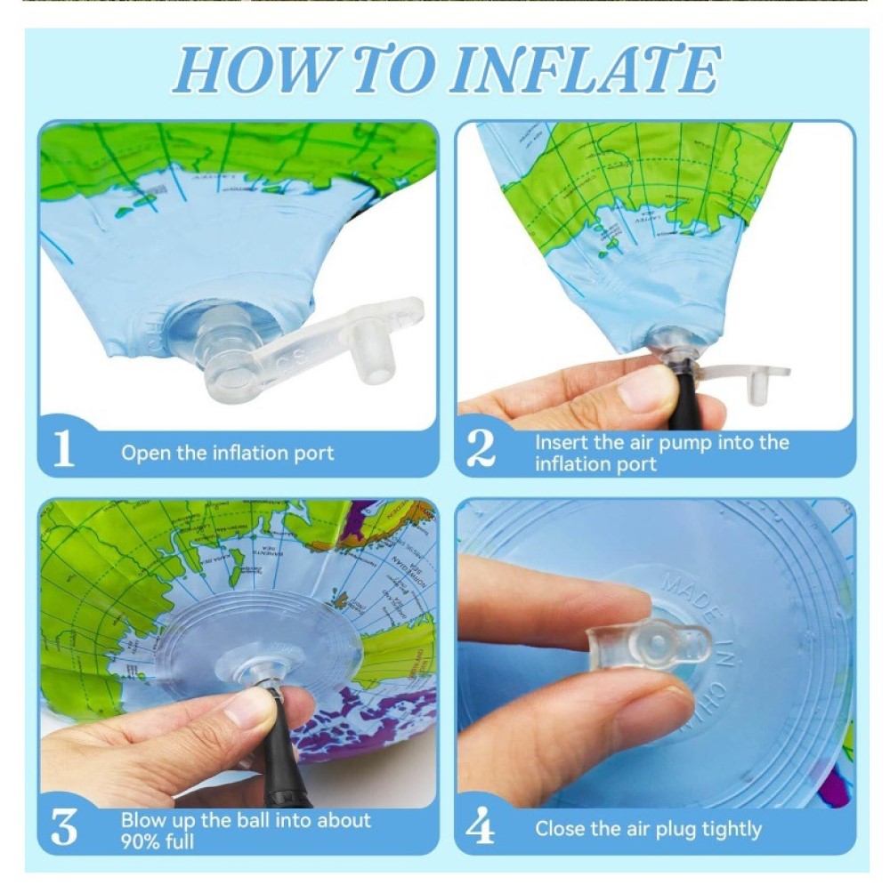 30cm Inflate Globe Beach Ball  - đánh giá và giá Educational Globe For Kids