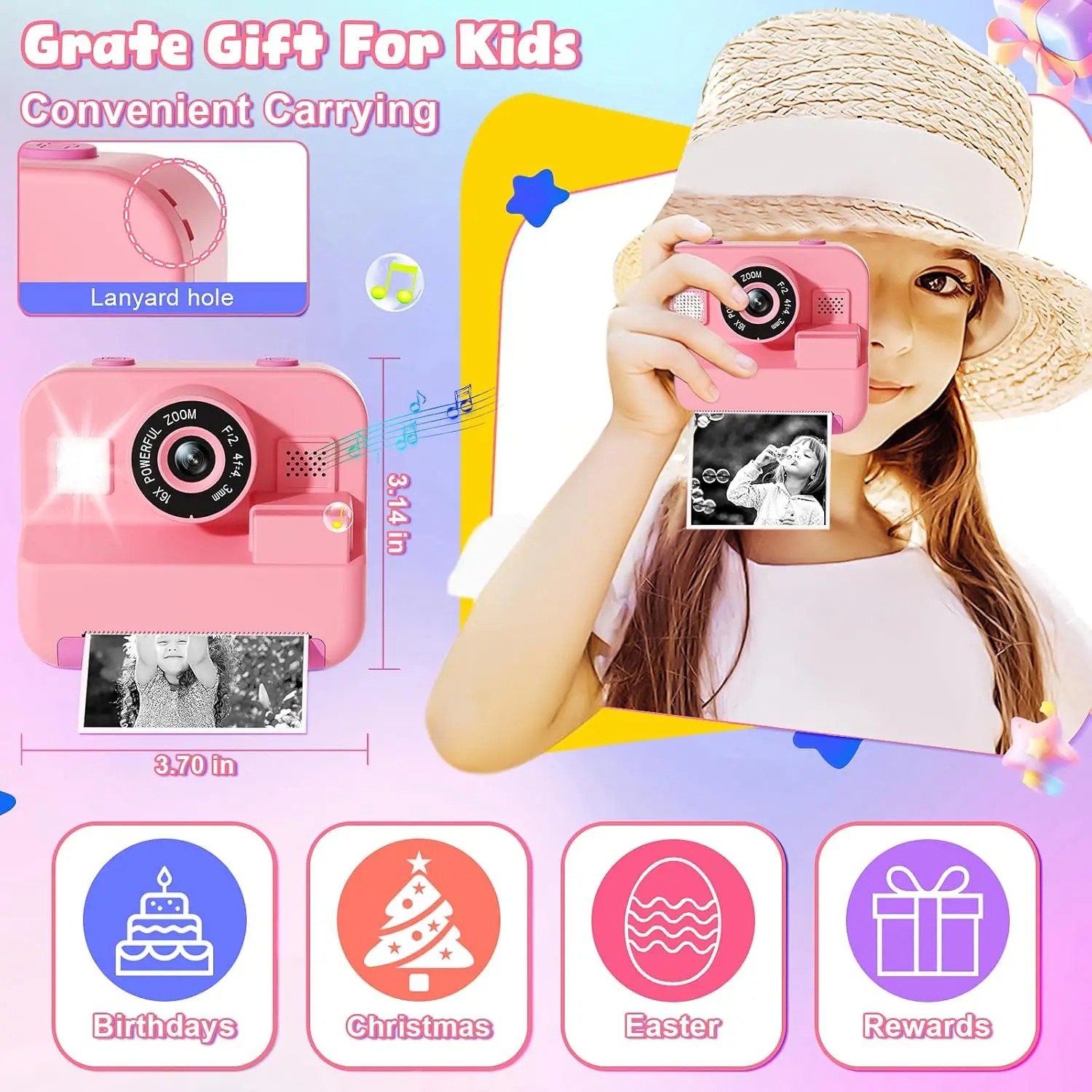 newInstant Print Camera With 3 - đánh giá và giá Japanese Kids Education