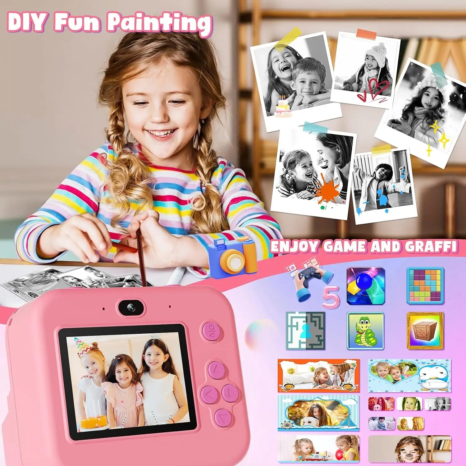 newInstant Print Camera With 3 - đánh giá và giá Japanese Kids Education
