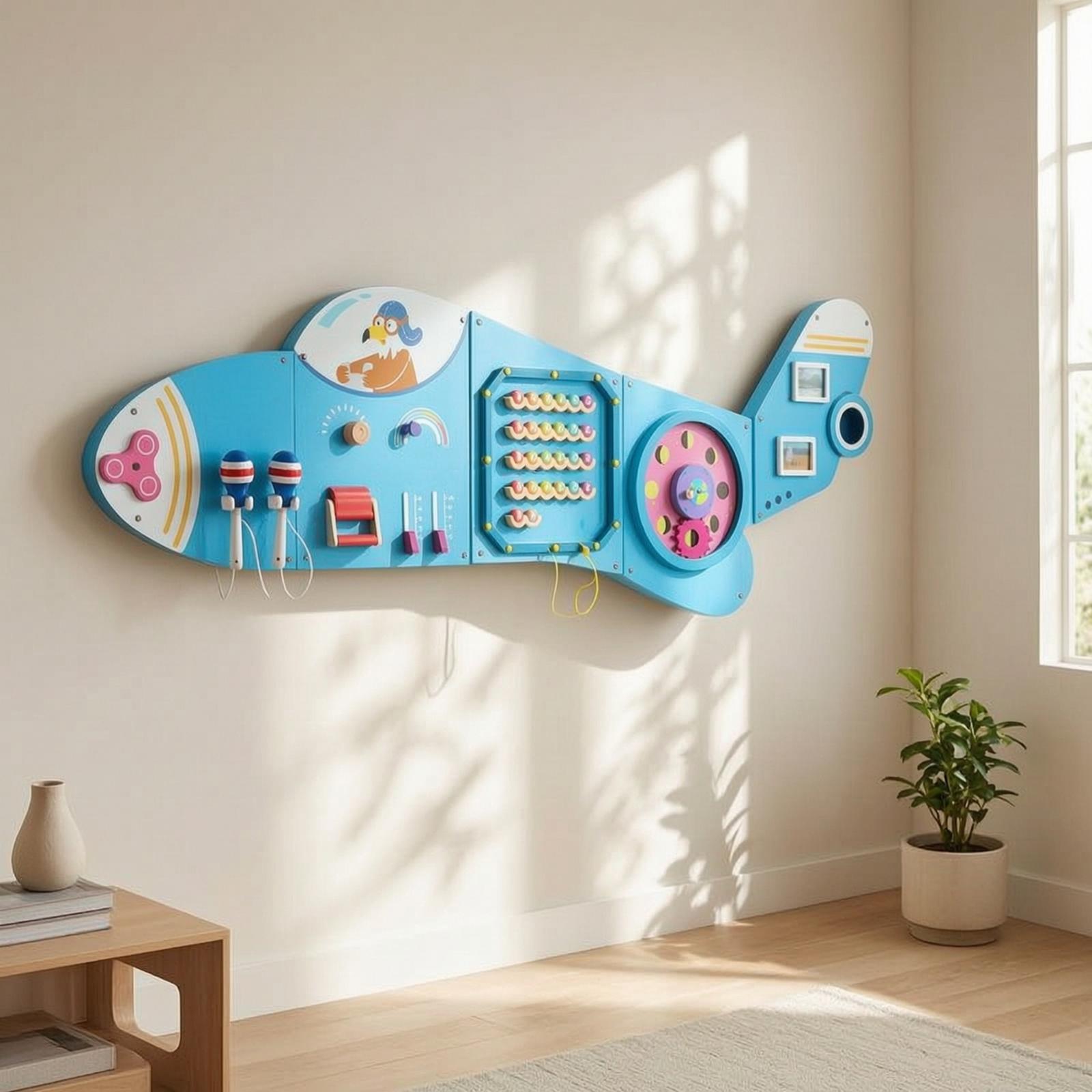 Wooden Wall Busy Board Educati - đánh giá và giá Kids Education Wallpaper