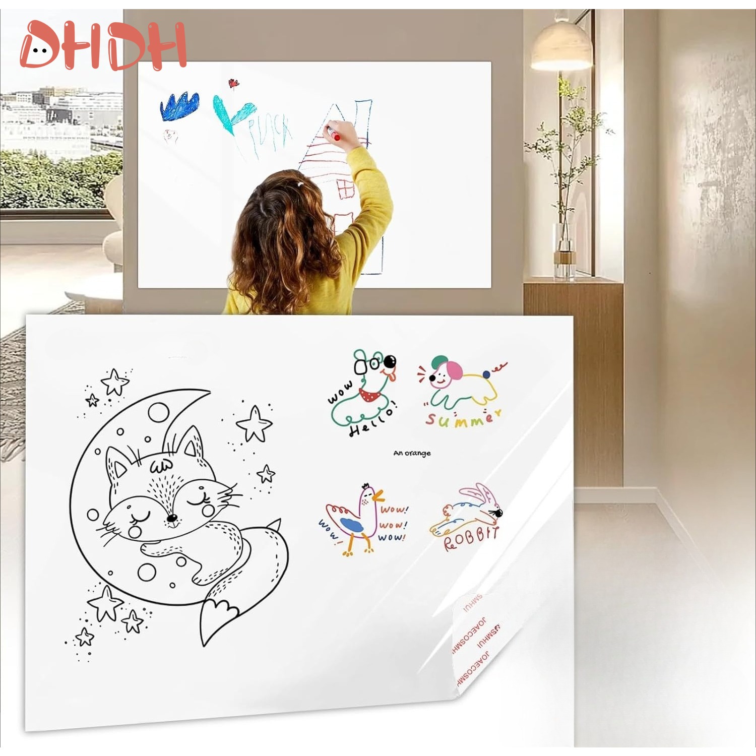 Kids Painting Scroll – Peel &  - đánh giá và giá Kids Education Wallpaper